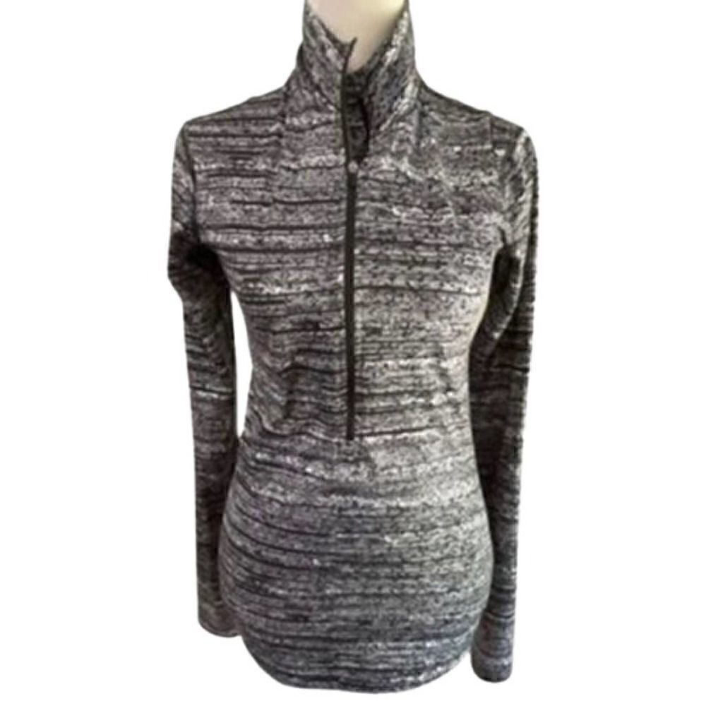 - Nike pro striped long sleeve zip up size small